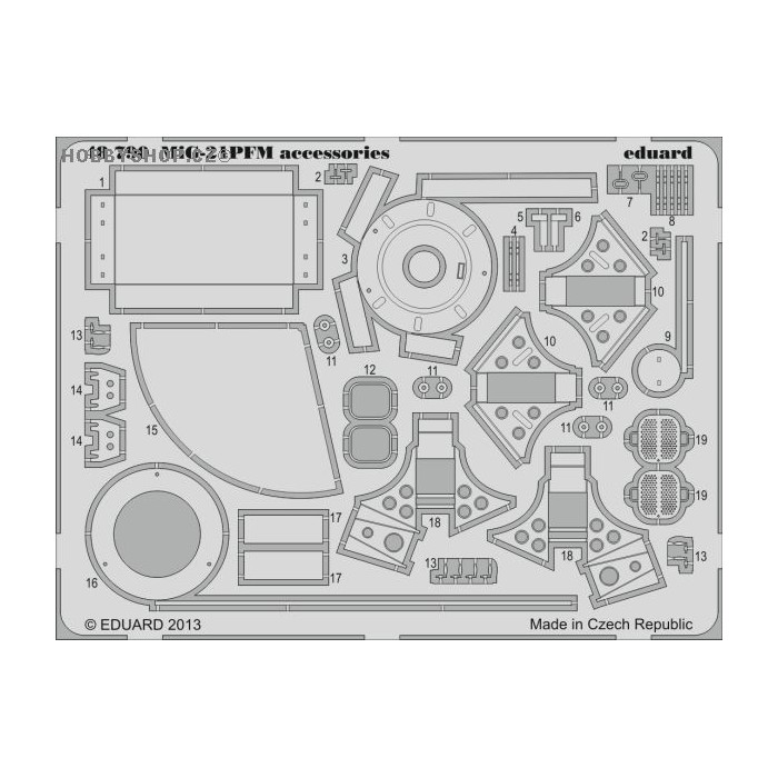 MiG-21PFM accessories - 1/48 PE set