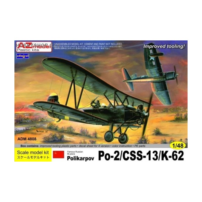 CSS 13/K 62 OB 1/48 AZ Model Polish Finish & Czech Polikarpov Po 2