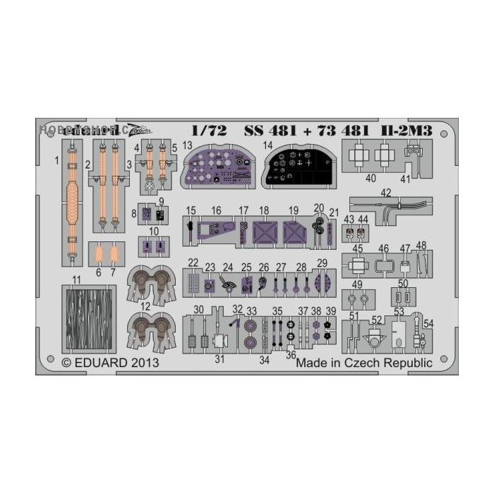 Il-2M3 S.A. - 1/72 painted PE set