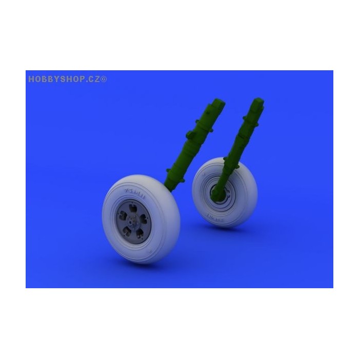 Spitfire wheels - 5 spoke, smooth tire - 1/48 update set