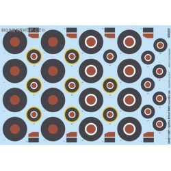 Spitfire British WW2 roundels late - 1/48 decal set