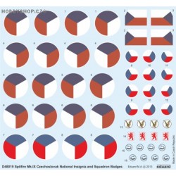 Spitfire Mk.IX Czechoslovak National Insignia and Squadron Badges - 1/48 decal set