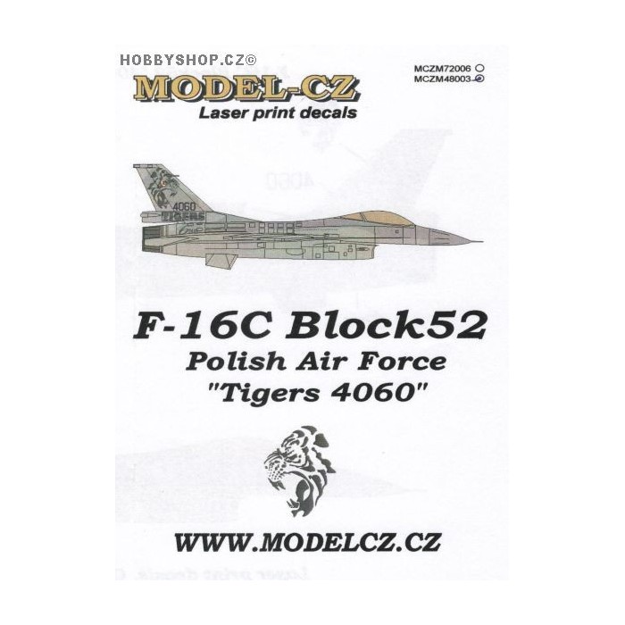 F-16C 'Tigers 4060' - 1/48 decals