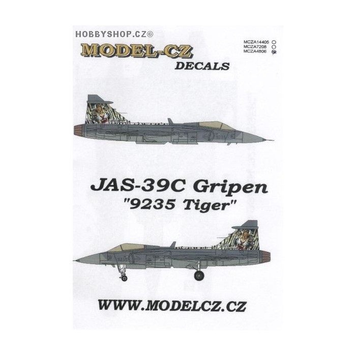 JAS-39C Gripen '9235 Tiger' - 1/48 decals