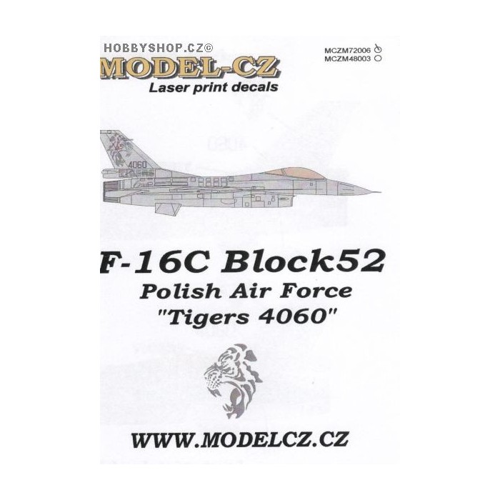 F-16C 'Tigers 4060' - 1/72 decals