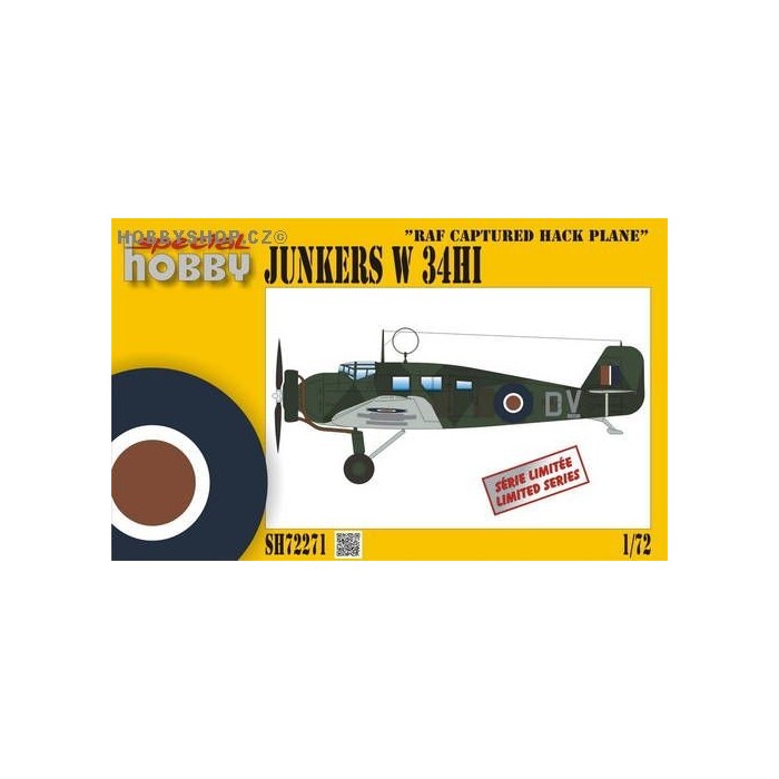 Junkers W 34hi RAF Captured Plane - 1/72 kit