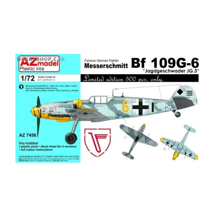 Bf 109G-6 Jagdgeschwader JG.3 - 1/72 kit
