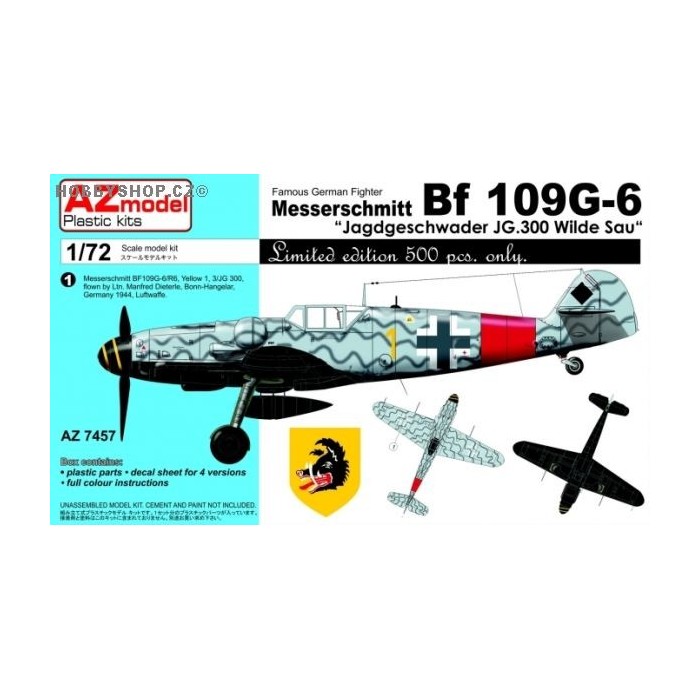 Bf 109G-6 Jagdgeschwader JG.300 Wilde Sau - 1/72 kit