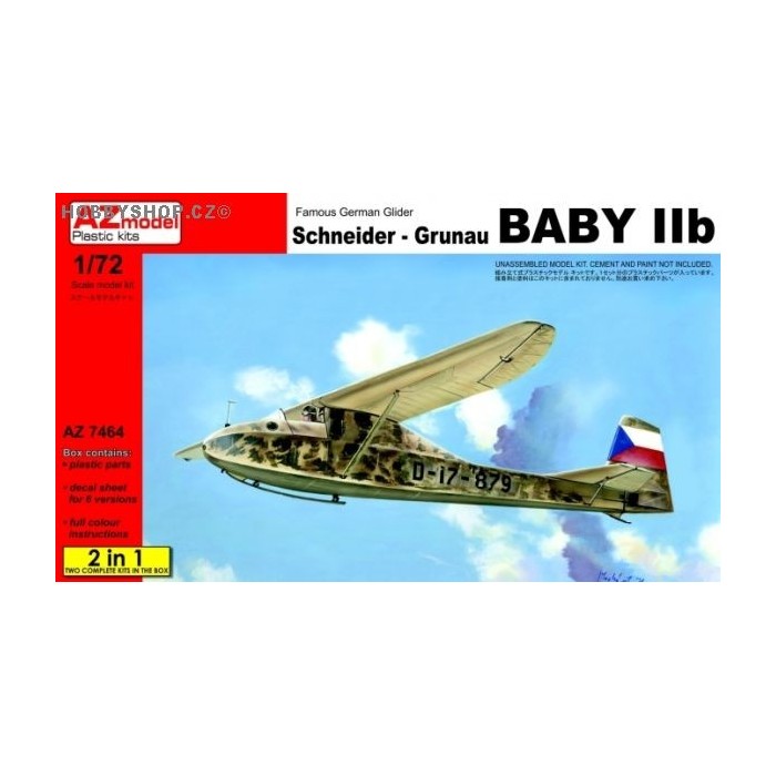 Schneider Grunau Baby IIb Czechoslovakia 2 in 1 - 1/72 kit