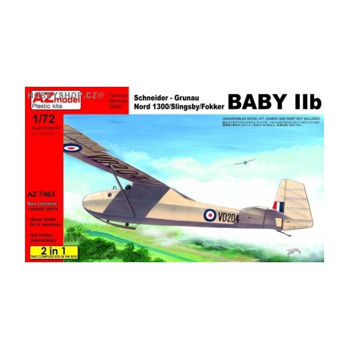 Schneider Grunau Baby IIb Nord/Fokker 2 in 1 - 1/72 kit