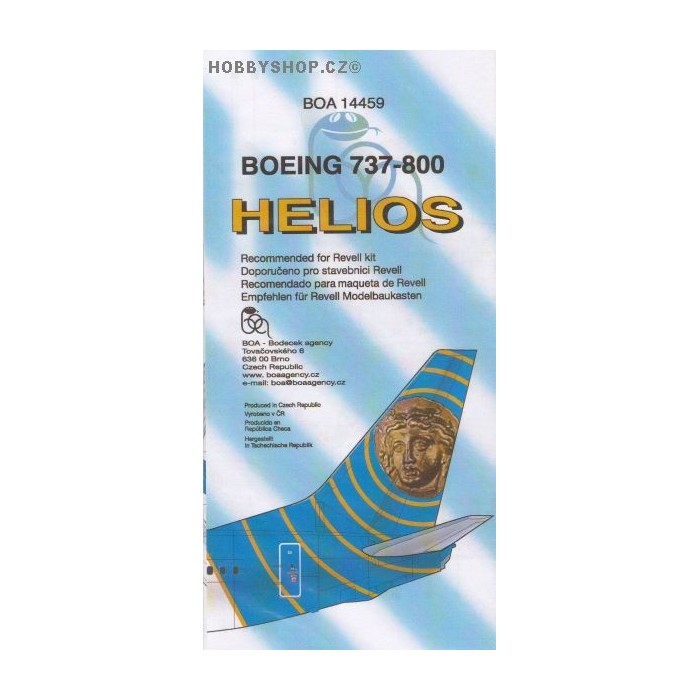 Boeing 737-800 Helios - 1/144 decal