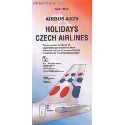 Airbus A320 Holidays Czech Airlines - 1/144 decal