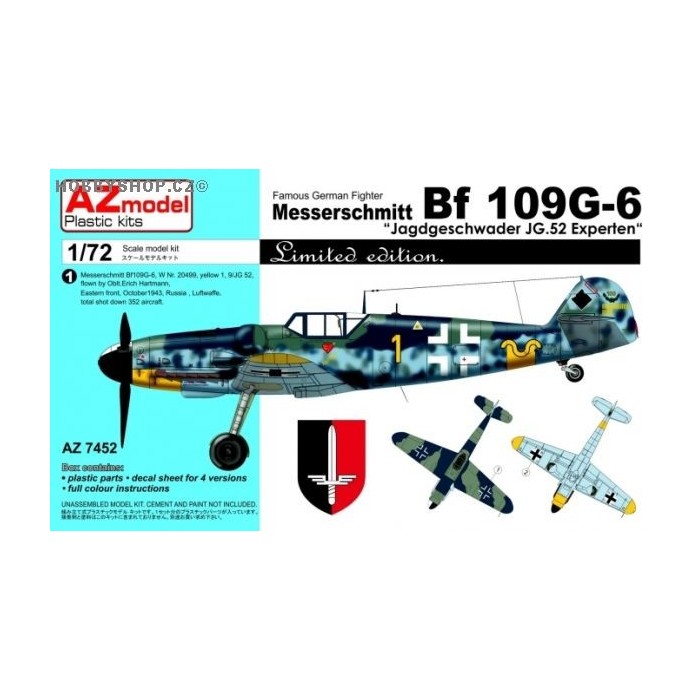 Bf 109G-6 Jagdgeschwader JG.52 Experten - 1/72 kit