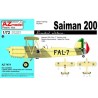 Saiman 200 Italy, USAAF - 1/72 kit
