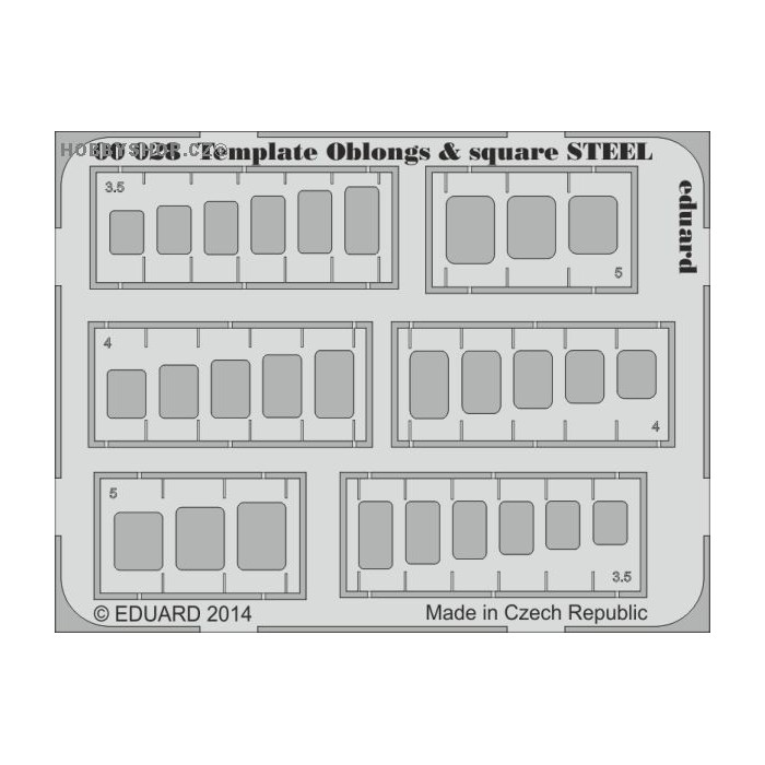 Template oblongs & square STEEL -  PE tool