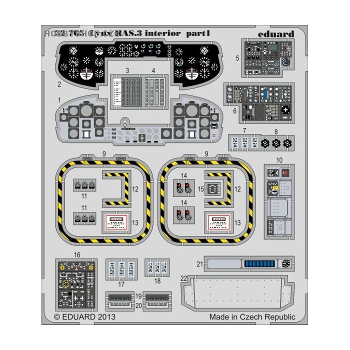 Lynx HAS.3 interior S.A. - 1/32 painted PE set