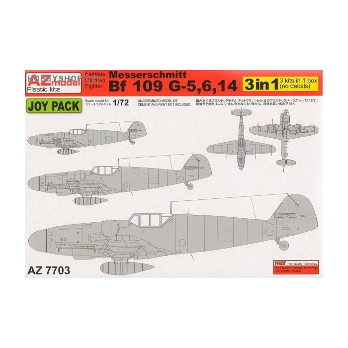 Bf 109G-5, 6, 14 Joypack 3 in 1 - 1/72 kit