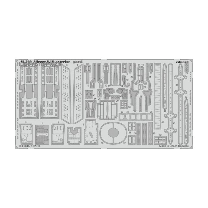 Mirage F.1B exterior - 1/48 PE set