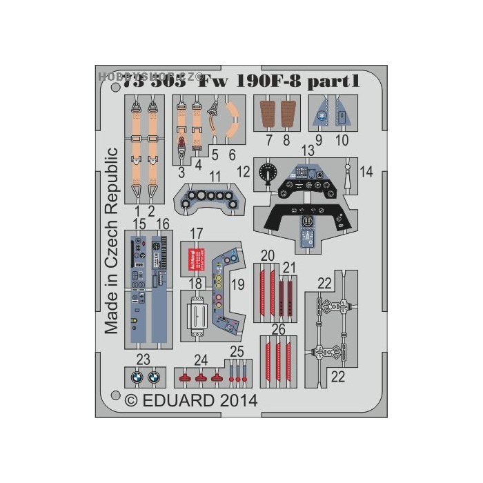 Fw 190F-8 S.A. - 1/72 painted PE set