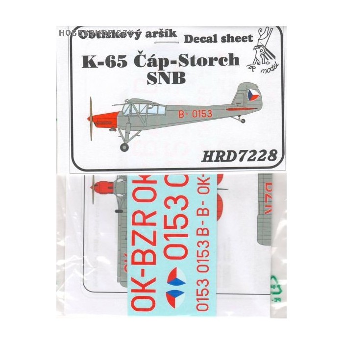 K-65 Čáp / Fi 156 Storch SNB - 1/72 decal