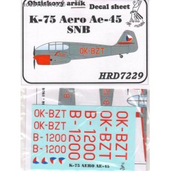 K-75 / Aero Ae-45 SNB - 1/72 decal