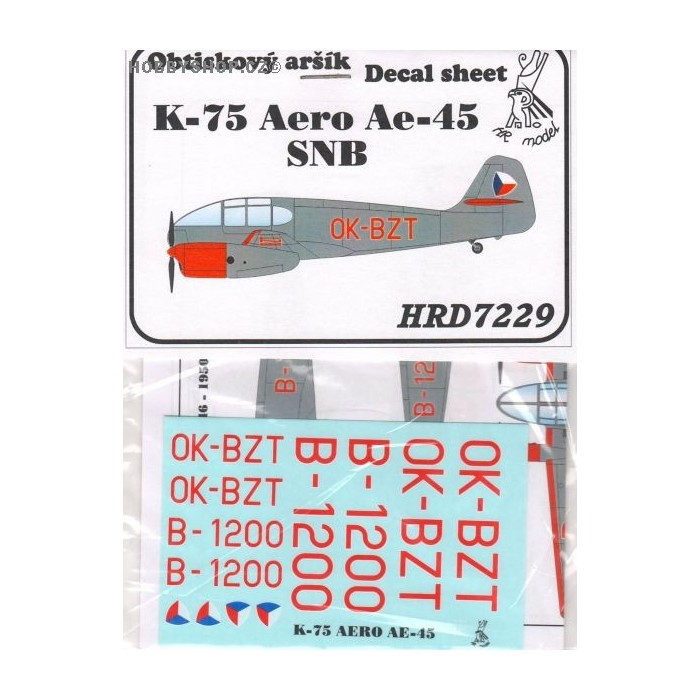 K-75 / Aero Ae-45 SNB - 1/72 decal