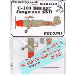 Aero C-104 / Bücker Jungmann SNB - 1/72 decal