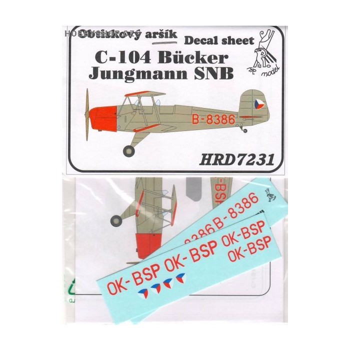 Aero C-104 / Bücker Jungmann SNB - 1/72 decal