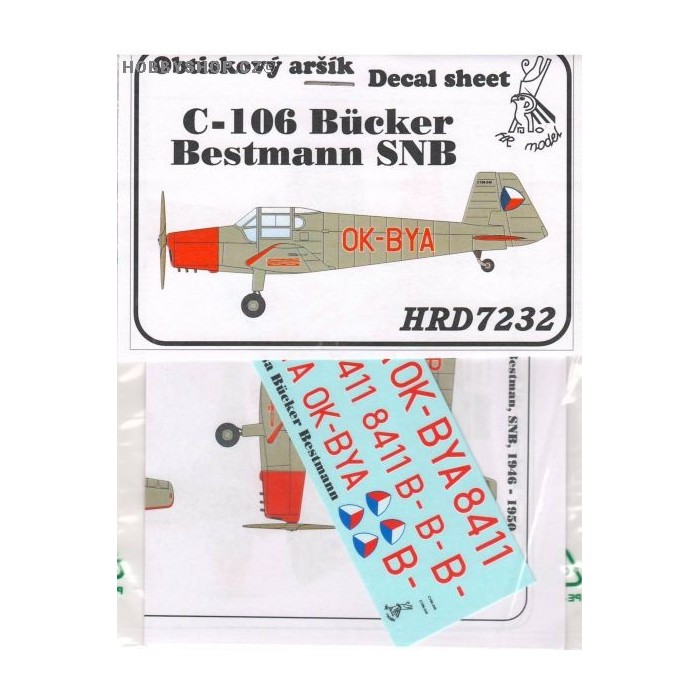 Zlin C-106 / Bücker Bestmann SNB - 1/72 decal