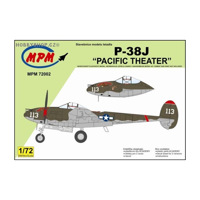P-38J Pacific Theatre - 1/72 kit