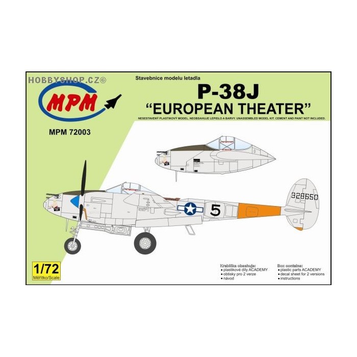 P-38J European Theatre - 1/72 kit