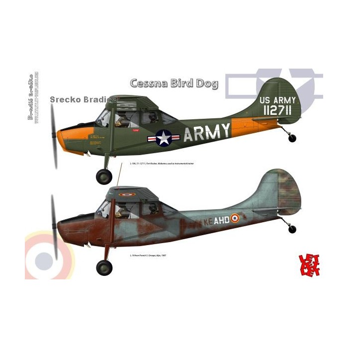 Cessna Bird Dog A3 print by Srecko Bradic
