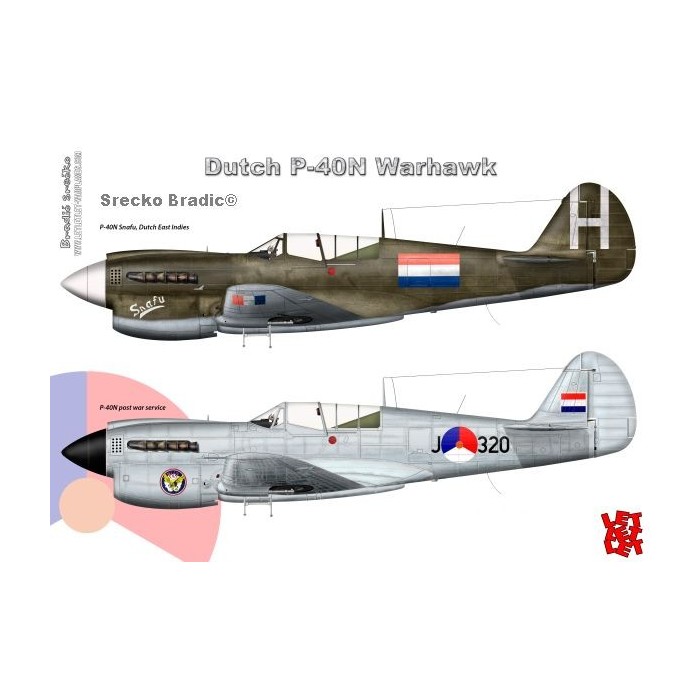 Warhawk in Dutch Service A3 print by Srecko Bradic