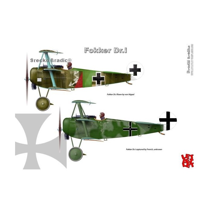 Fokker Dr.I A3 print by Srecko Bradic