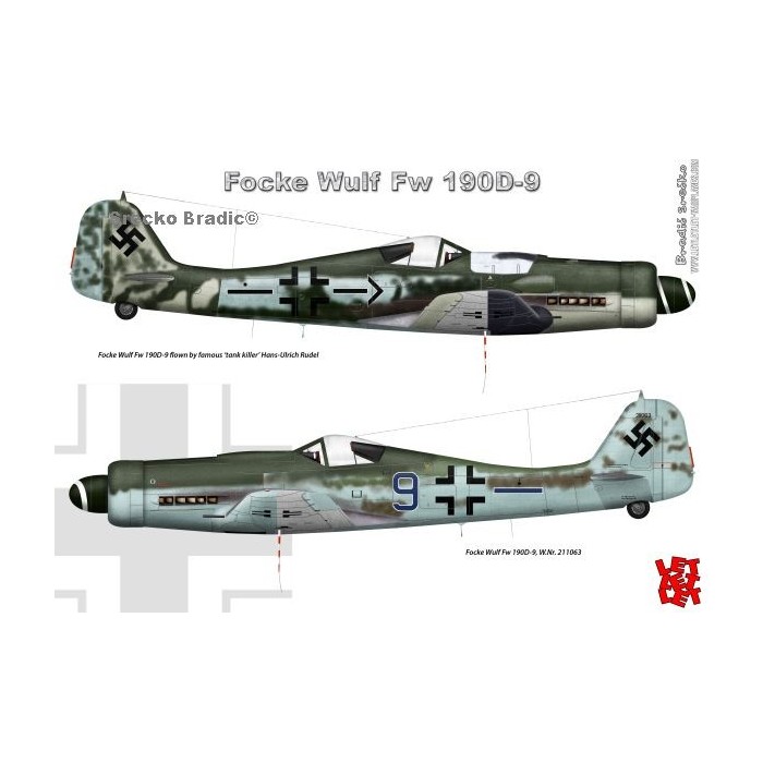 Fw 190D-9 A3 print by Srecko Bradic