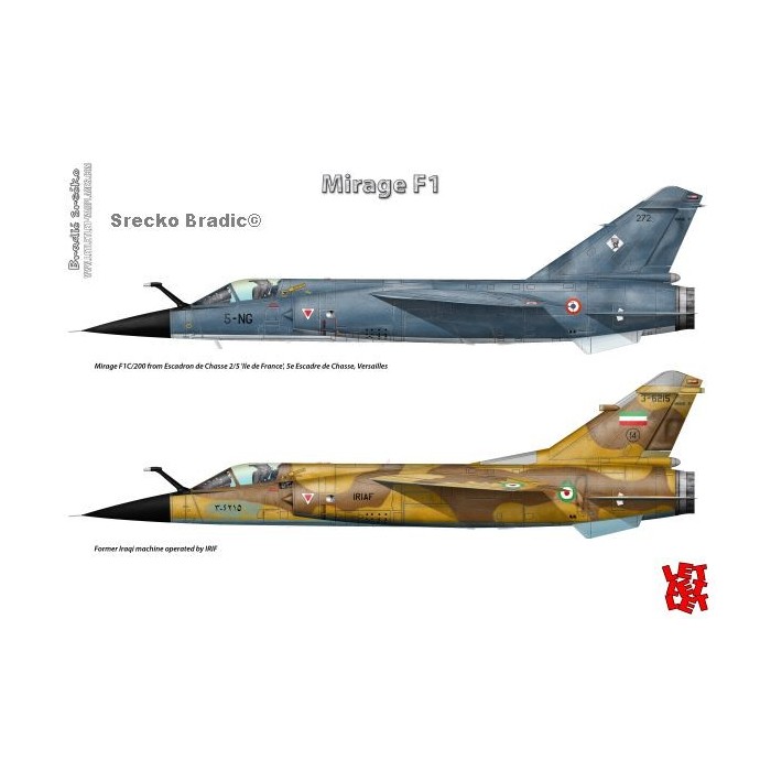 Mirage F1 - A3 print by Srecko Bradic