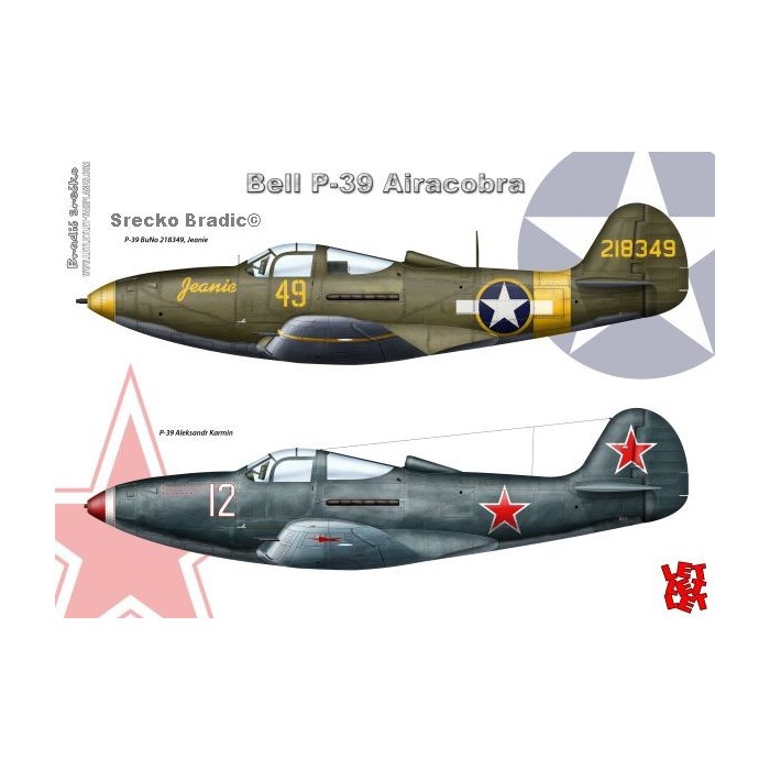 Bell P-39 Airacobra - A3 print by Srecko Bradic