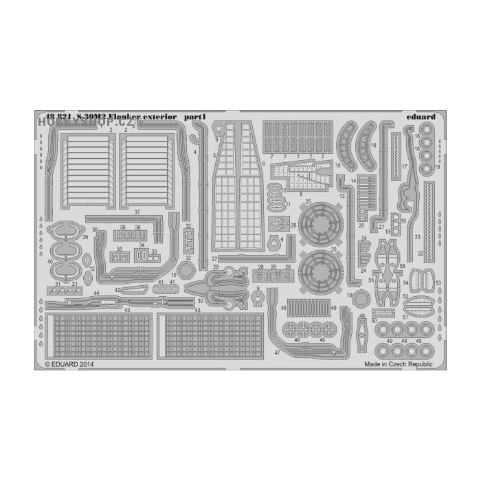 S-30M-2 Flanker exterior - 1/48 PE set