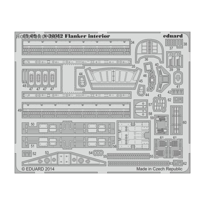S-30M-2 Flanker interior S.A. - 1/48 painted PE set