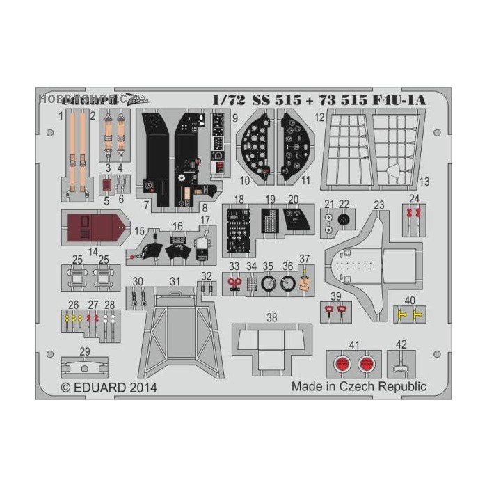 F4U-1A S.A. - 1/72 ZOOM painted PE set