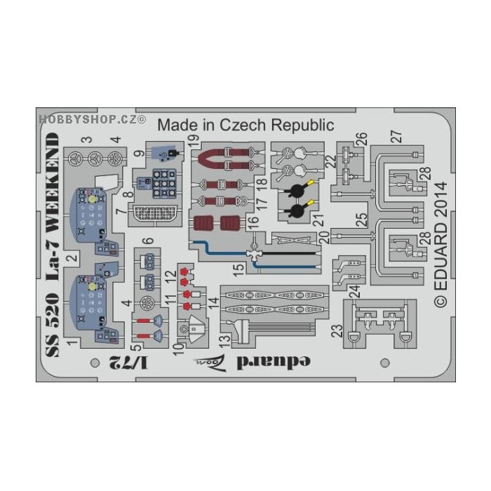 La-7  Weekend - 1/72 ZOOM painted PE set