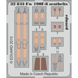 Fw 190F-8 seatbelts - 1/32 painted PE set