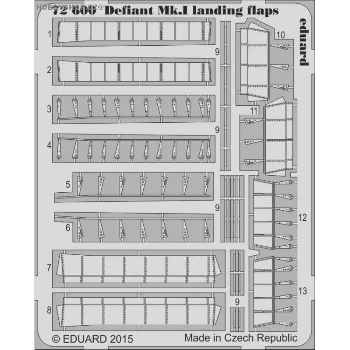 Defiant Mk.I landing flaps - 1/72 PE set