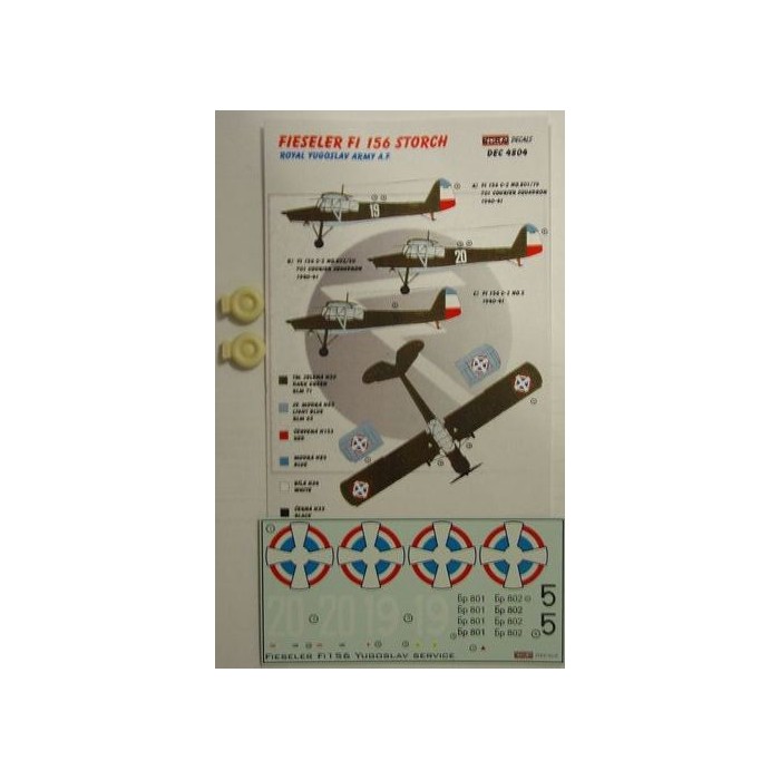 Fi 156 Storch (Royal Yugoslav A.F.) - 1/48 decals