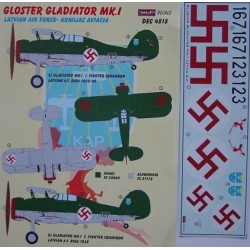 Gloster Gladiator Mk.I (Latvian AF) - 1/48 decals