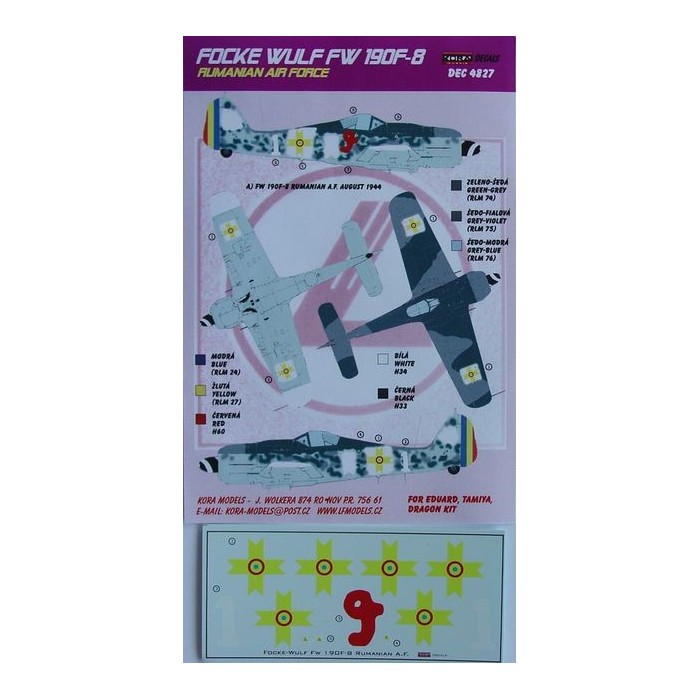 Focke Wulf Fw 190F-8 (Romanian AF) - 1/48 decals