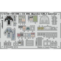 Harrier GR.1 interior S.A. - 1/72 painted PE set