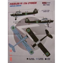 Fi 156 Storch (Swedish service) - 1/72 decals