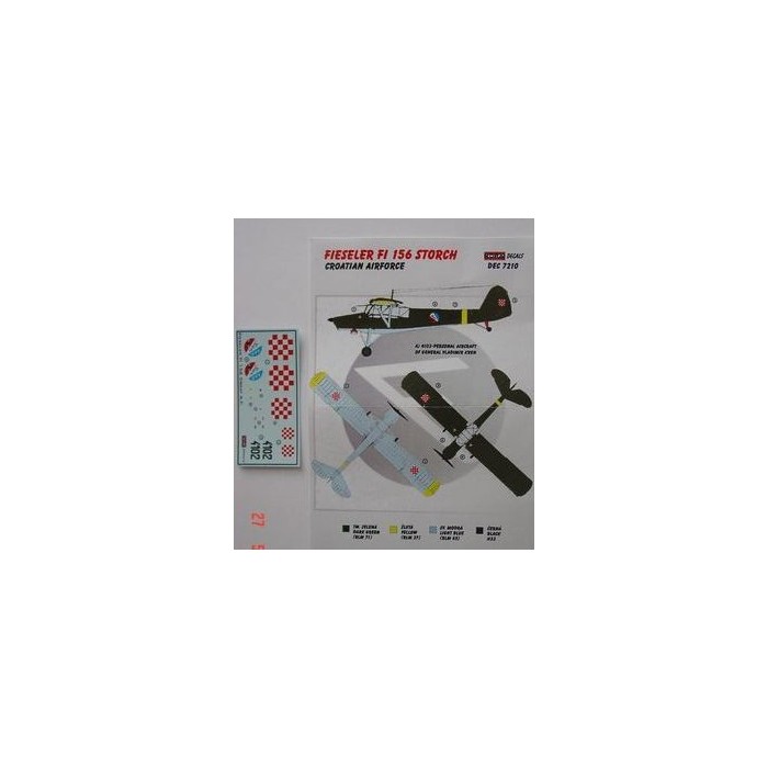 Fi 156 Storch (Croatian Airforce) - 1/72 decals