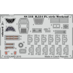 Avia B.534 IV. série Weekend  S.A. - 1/72 ZOOM painted PE set